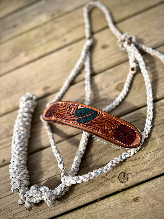 Tooled Muletape Halter