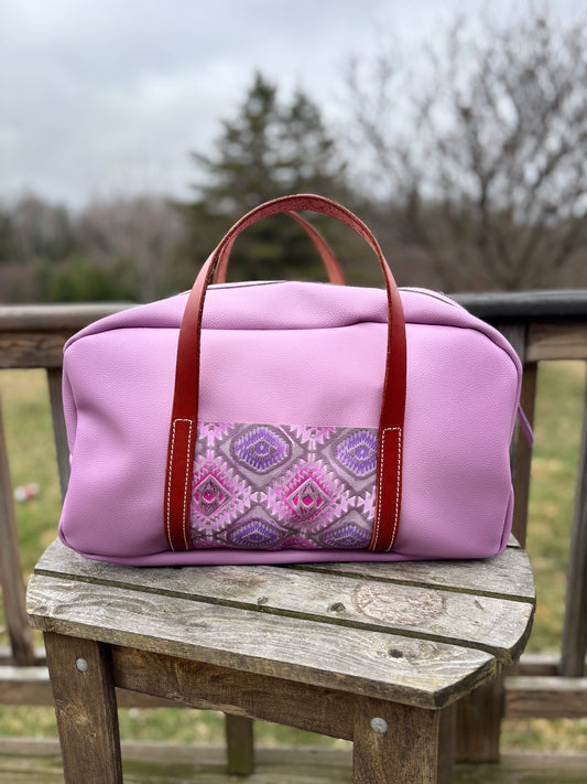 Lilac Aztec Overnight Bag
